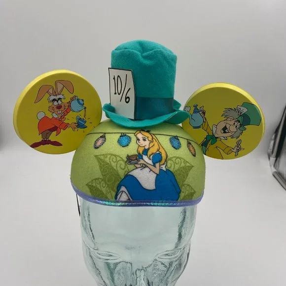 Disney Parks Alice In Wonderland Mickey Ear Hat Mad Hatter Tea Party 10/6  Adult